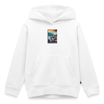 Tranquillité à Locarno - Suisse - Sweat Premium à capuche enfant bio - blanc - Devant - AI Model Kid Female (0cm)
