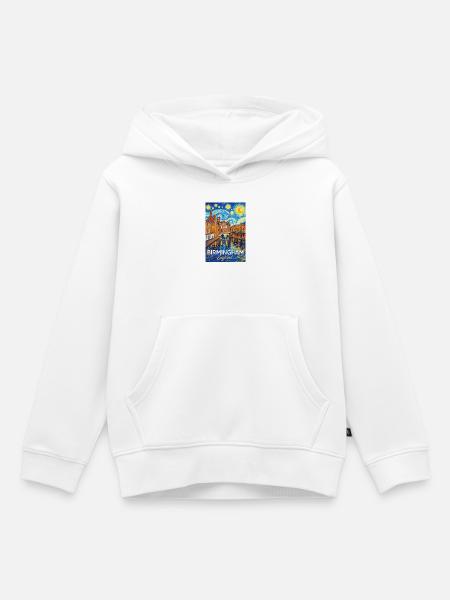 Birmingham, England - Kinder Premium Organic Hoodie - Weiß