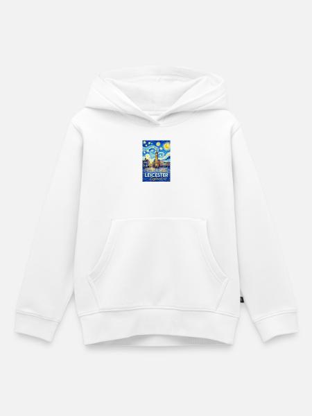 Leicester, England - Kinder Premium Organic Hoodie - Weiß