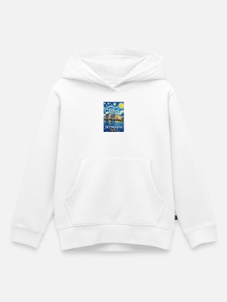 Plymouth, England - Kinder Premium Organic Hoodie - Weiß