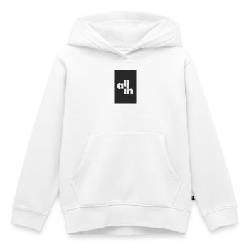 All in Poker Statement Minimal Typografie - Kinder Premium Organic Hoodie - Weiß - Vorne - AI Model Kid Female (0cm)