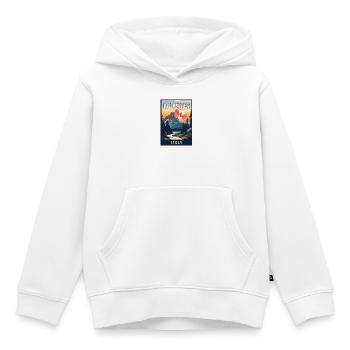 Entdecken Sie majestätische Dolomiten in Italien - Kinder Premium Organic Hoodie - Weiß - Vorne - AI Model Kid Female (0cm)