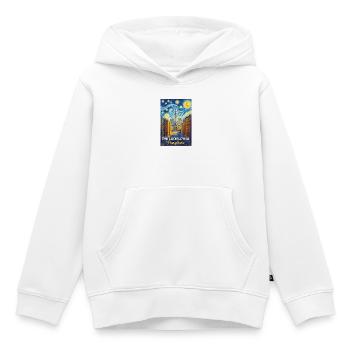 Philadelphie, Pennsylvanie - Sweat Premium à capuche enfant bio - blanc - Devant - AI Model Kid Female (0cm)