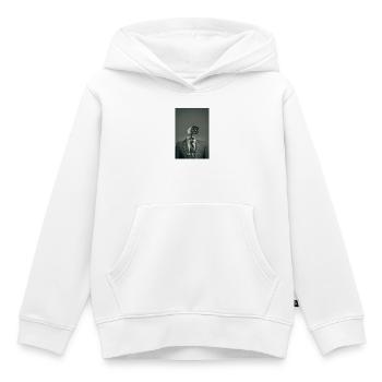Affiche de surveillance minimale surveillée - Sweat Premium à capuche enfant bio - blanc - Devant - AI Model Kid Female (0cm)