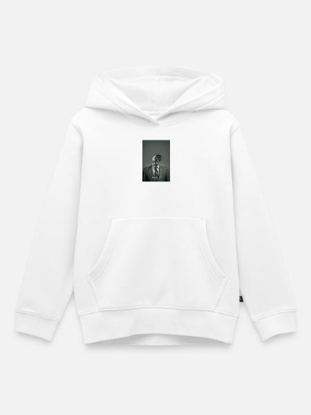 Monitored Minimal Surveillance Poster - Kinder Premium Organic Hoodie - Weiß