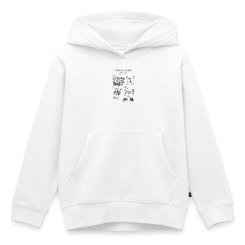  Vintage Coffeeshop Patent Blueprint - Kids Premium Organic Hoodie - white - Front - AI Model Kid Female (0cm)