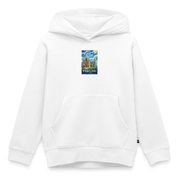 Westminster Abbey Starry Night Style - Kids Premium Organic Hoodie - white - Front - AI Model Kid Female (0cm)