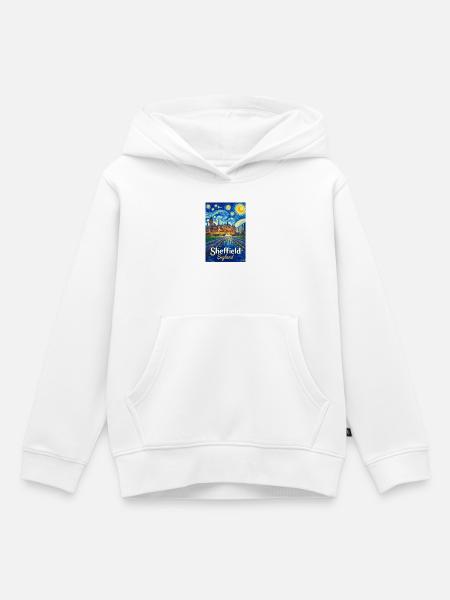 Sheffield England Sternennacht - Kinder Premium Organic Hoodie - Weiß