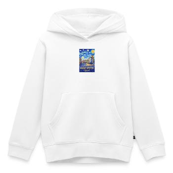 Manchester Angleterre Silhouette nuageuse - Sweat Premium à capuche enfant bio - blanc - Devant - AI Model Kid Female (0cm)