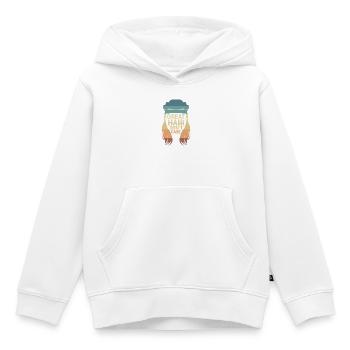 Coupe mullet coupe mulet - Sweat Premium à capuche enfant bio - blanc - Devant - AI Model Kid Female (0cm)