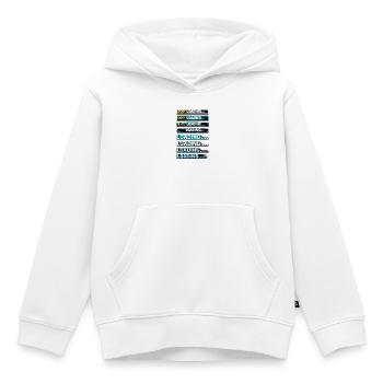 Neon Download Benachrichtigungsgrafiken - Kinder Premium Organic Hoodie - Weiß - Vorne - AI Model Kid Female (0cm)
