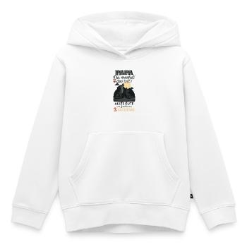 Papa, du machst das toll – 3. Vatertag - Kinder Premium Organic Hoodie - Weiß - Vorne - AI Model Kid Female (0cm)