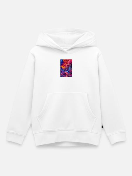 Chromatische Schloss-Traumlandschaft - Kinder Premium Organic Hoodie - Weiß