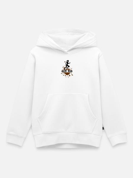 Mud Run Woman – Modder Runner - Kinder Premium Organic Hoodie - Weiß