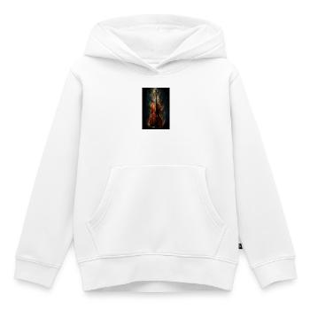Lumière du violon enflammé - Sweat Premium à capuche enfant bio - blanc - Devant - AI Model Kid Female (0cm)