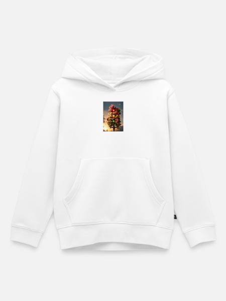 Florales Leuchten der Ampel - Kinder Premium Organic Hoodie - Weiß