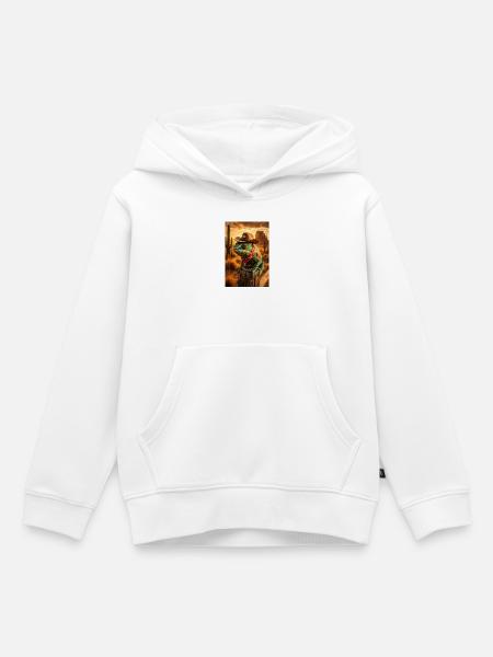 Wüsten-Cowboy-Gecko - Kinder Premium Organic Hoodie - Weiß