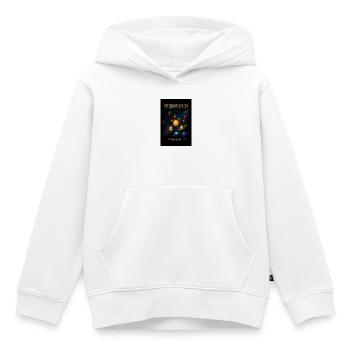 Voyage cosmique du système solaire - Sweat Premium à capuche enfant bio - blanc - Devant - AI Model Kid Female (0cm)