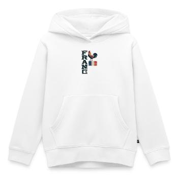 France Vintage Flag - Kids Premium Organic Hoodie - white - Front - AI Model Kid Female (0cm)