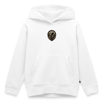 Nordic Mountain Bike Rune Art - Kids Premium Organic Hoodie - white - Front - AI Model Kid Female (0cm)