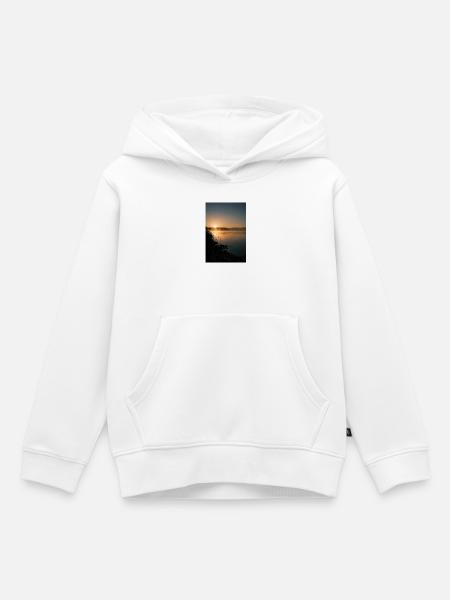 Bodensee Sonnenaufgang - Kinder Premium Organic Hoodie - Weiß