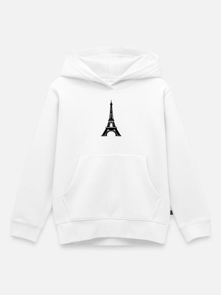 Eiffelturm - Kinder Premium Organic Hoodie - Weiß