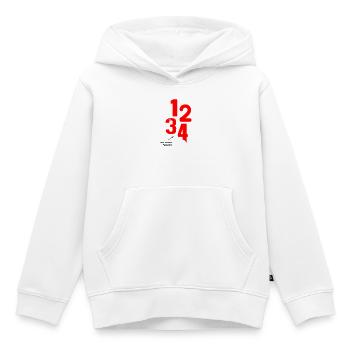 1 2 3 4 - Kinder Premium Organic Hoodie - Weiß - Vorne - AI Model Kid Female (0cm)