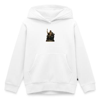 Statue du roi - Sweat Premium à capuche enfant bio - blanc - Devant - AI Model Kid Female (0cm)