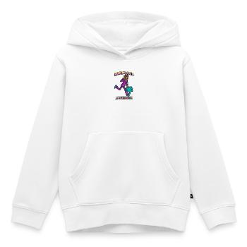 Running Late As Scheduled Retro Business Humor - Sweat Premium à capuche enfant bio - blanc - Devant - AI Model Kid Female (0cm)