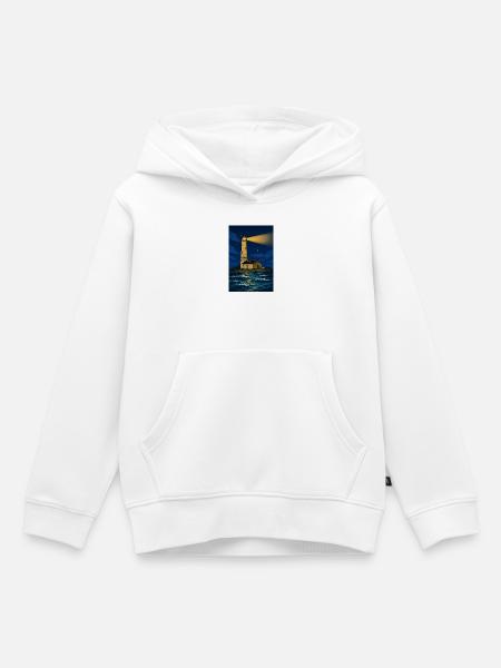 Guiding Light – Küstenerbe - Kinder Premium Organic Hoodie - Weiß