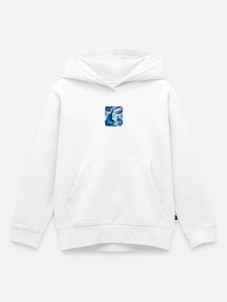 Frost Peak – Retro-Illustration - Kinder Premium Organic Hoodie - Weiß