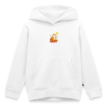 L’amour de la mère du chien câlin sous le soleil - Sweat Premium à capuche enfant bio - blanc - Devant - AI Model Kid Female (0cm)