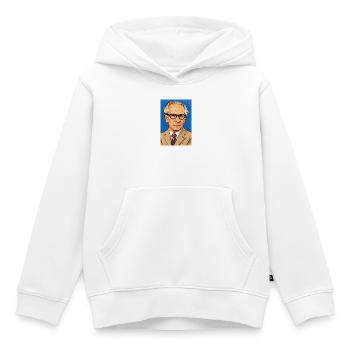 Caricature d’Erich Honecker (format affiche) - Sweat Premium à capuche enfant bio - blanc - Devant - AI Model Kid Female (0cm)