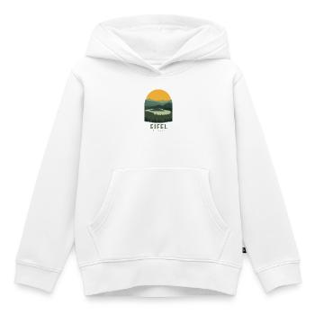Paysage Vintage de l’Eifel | Style des parcs nationaux - Sweat Premium à capuche enfant bio - blanc - Devant - AI Model Kid Female (0cm)
