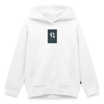 Affiche de ballet – Certains rêves commencent sur la pointe des pieds - Sweat Premium à capuche enfant bio - blanc - Devant - AI Model Kid Female (0cm)