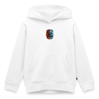 Feuer und Eis Ymír - Kinder Premium Organic Hoodie - Weiß - Vorne - AI Model Kid Female (0cm)