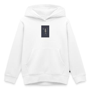 Hooked on the Moment – Angel Poster - Kinder Premium Organic Hoodie - Weiß - Vorne - AI Model Kid Female (0cm)