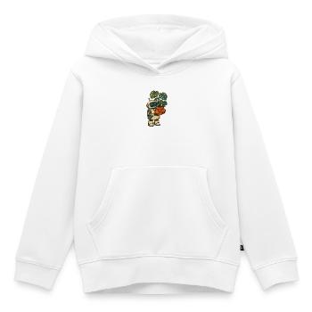 Roboter mit Pflanze Grüner Charme - Kinder Premium Organic Hoodie - Weiß - Vorne - AI Model Kid Female (0cm)