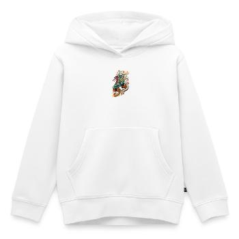 Flower Roller Skate Art - Kids Premium Organic Hoodie - white - Front - AI Model Kid Female (0cm)