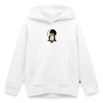 Forest Moon Symbol Folk Streetwear - Kinder Premium Organic Hoodie - Weiß - Vorne - AI Model Kid Female (0cm)