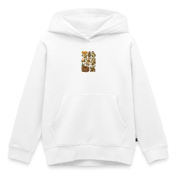 Pilze im Wald – botanische Illustration - Kinder Premium Organic Hoodie - Weiß - Vorne - AI Model Kid Female (0cm)