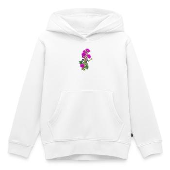 PurpurGeranien Blütenpracht - Kinder Premium Organic Hoodie - Weiß - Vorne - AI Model Kid Female (0cm)