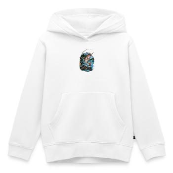 Regenbogenfisch Sprung am Bergsee - Kinder Premium Organic Hoodie - Weiß - Vorne - AI Model Kid Female (0cm)