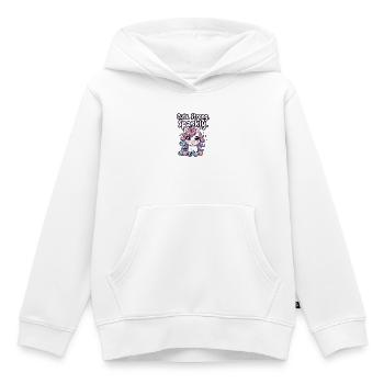 Unicorn Fitness Sparkle - Kinder Premium Organic Hoodie - Weiß - Vorne - AI Model Kid Female (0cm)