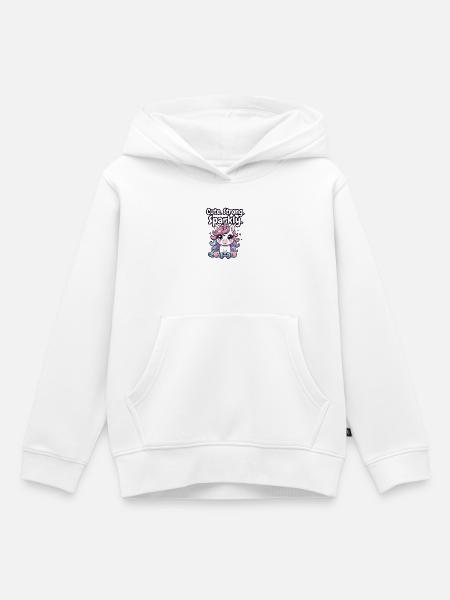 Unicorn Fitness Sparkle - Kinder Premium Organic Hoodie - Weiß