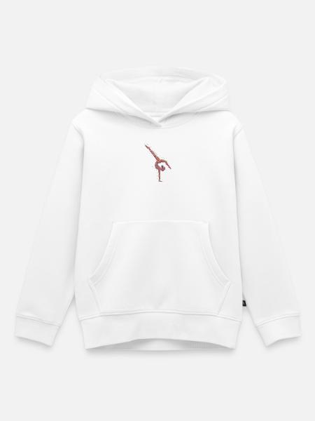 Turnerin Gymnastik Handstand Bodengang - Kinder Premium Organic Hoodie - Weiß