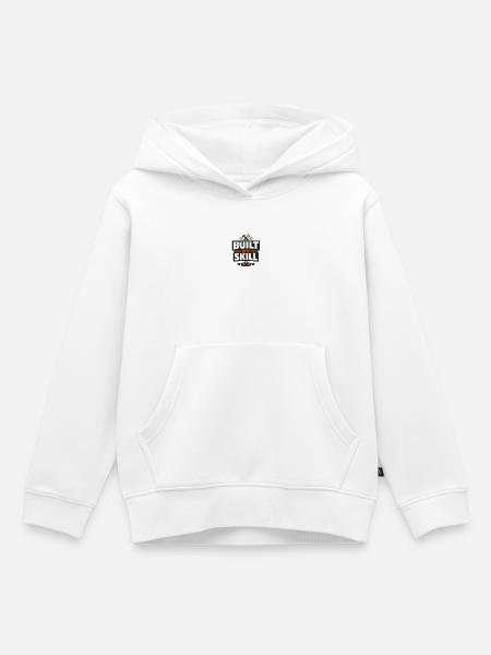 Built by Skill Logo Tee - Kinder Premium Organic Hoodie - Weiß