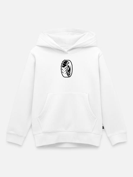 Reifen - Kinder Premium Organic Hoodie - Weiß