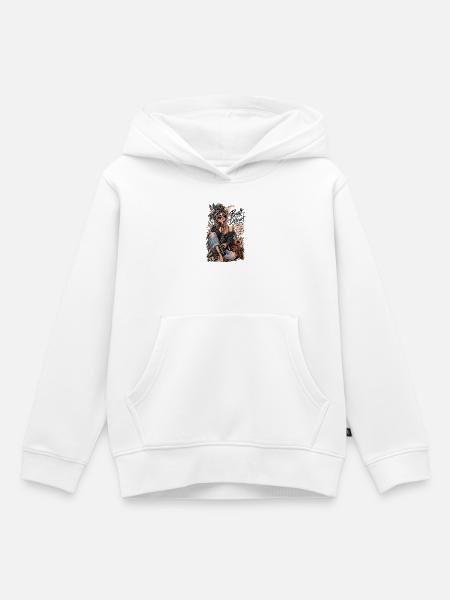 Boho-Kaffee-Träumer - Kinder Premium Organic Hoodie - Weiß