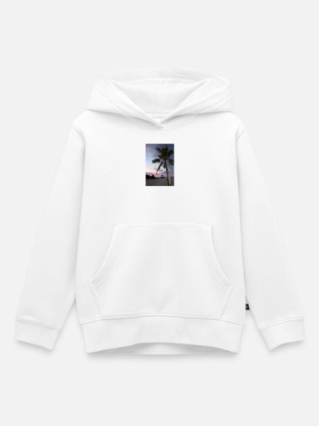 tropischer-strand-abends - Kinder Premium Organic Hoodie - Weiß